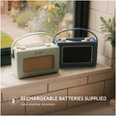 Roberts Revival Uno Solar DAB/DAB+/FM Bluetooth Solar Powered Portable Digital Radio Duck Egg Blue Duck Egg Blue