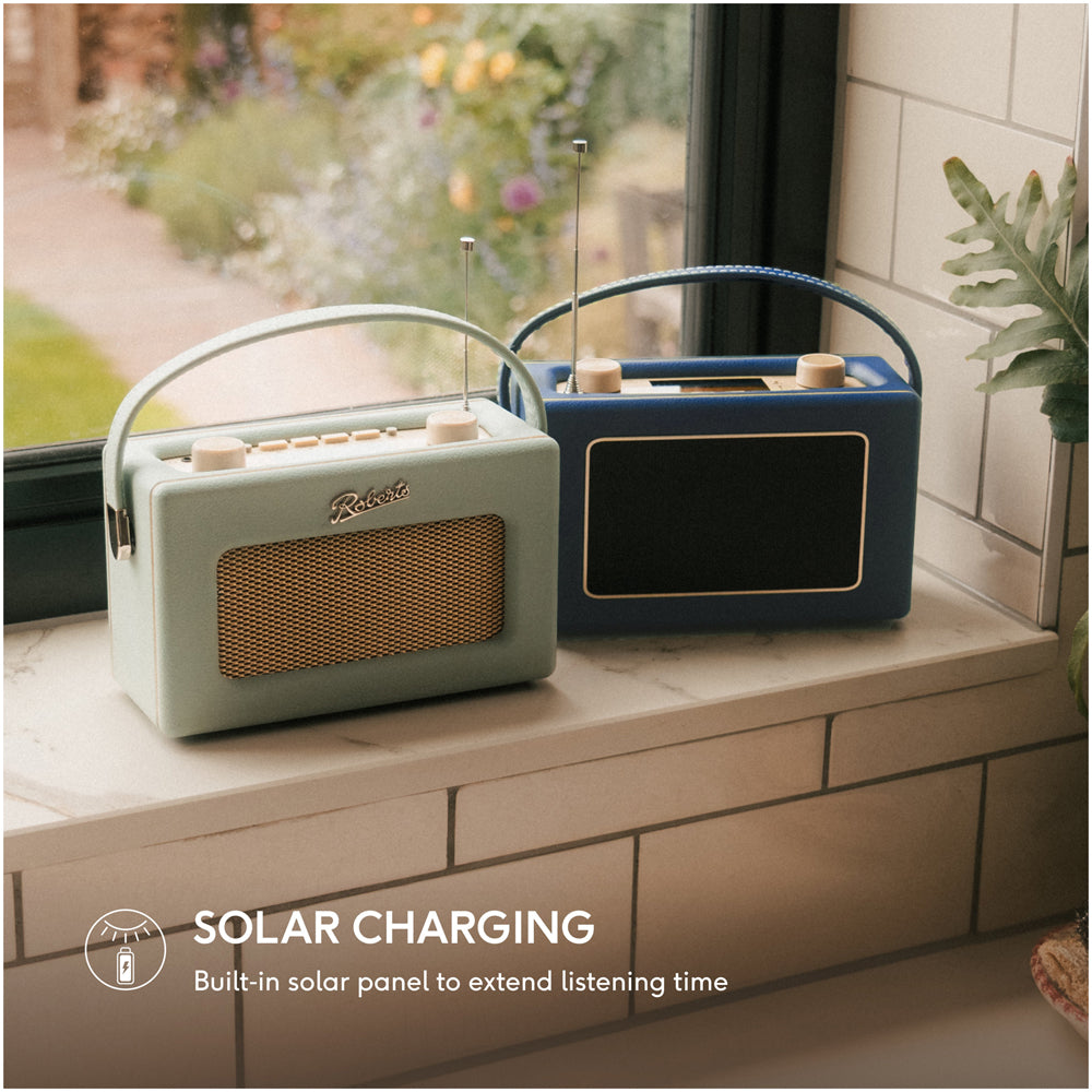 Roberts Revival Uno Solar DAB/DAB+/FM Bluetooth Solar Powered Portable Digital Radio Midnight Blue Midnight Blue