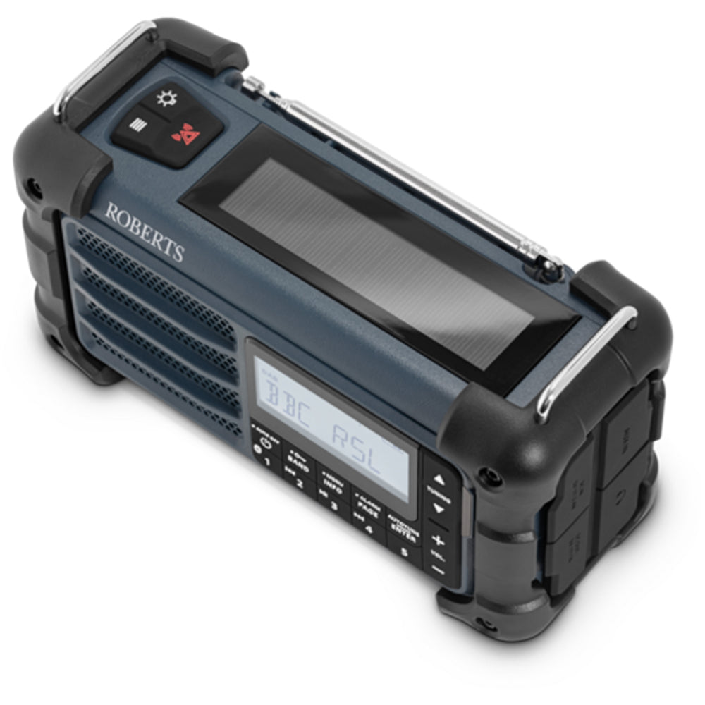 Roberts SolarDAB 99 DAB+/FM Bluetooth Solar and Dynamo Powered Digital Radio Blue