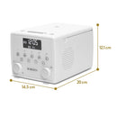 Roberts SOUND 49 FM DAB DAB+ Digital Clock Radio with Bluetooth and CD Player - White White