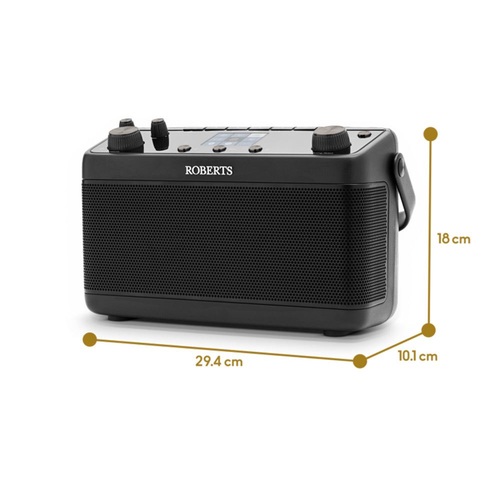 Roberts Stream 219 Internet DAB+ FM Bluetooth Portable Stereo Radio with Spotify - Black Black