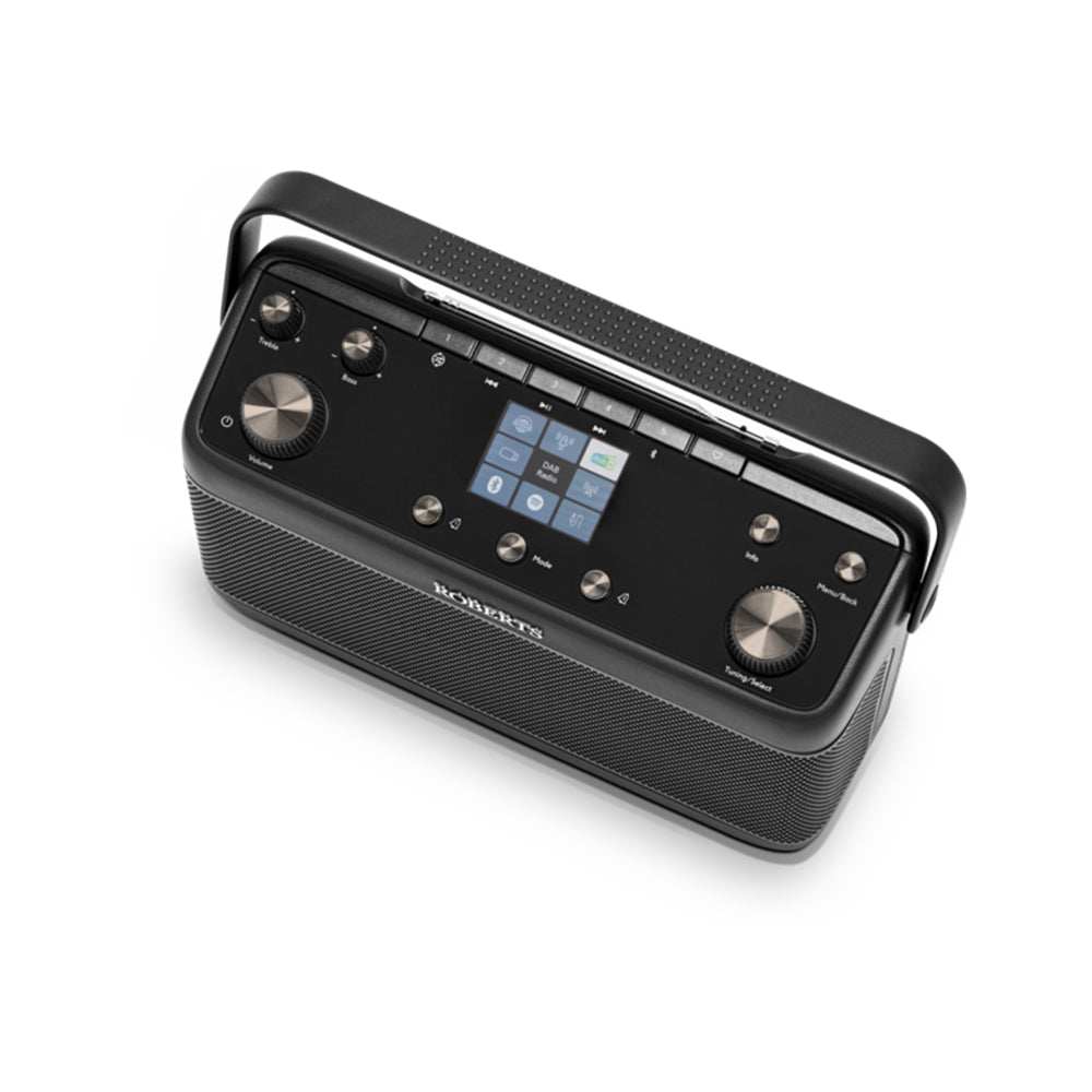 Roberts Stream 219 Internet DAB+ FM Bluetooth Portable Stereo Radio with Spotify - Black Black