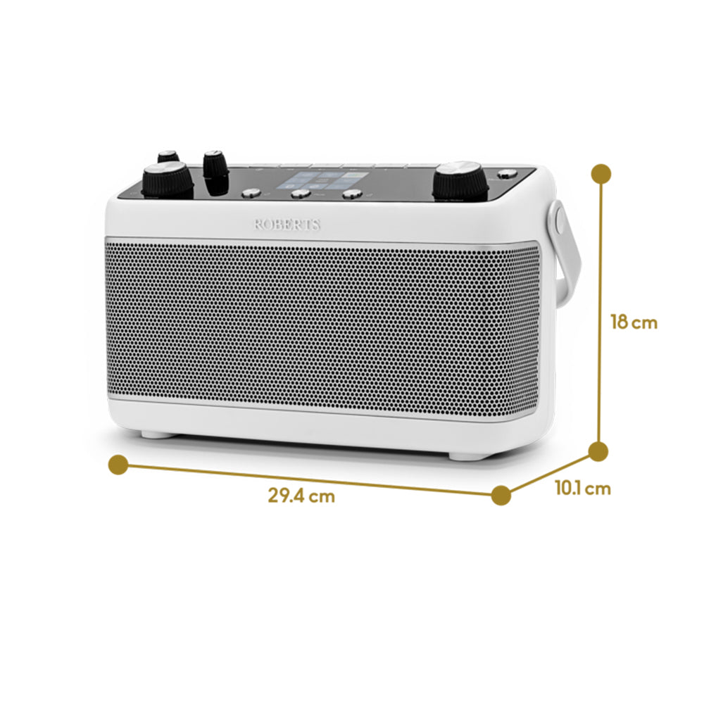 Roberts Stream 219 Internet DAB+ FM Bluetooth Portable Stereo Radio with Spotify - White White