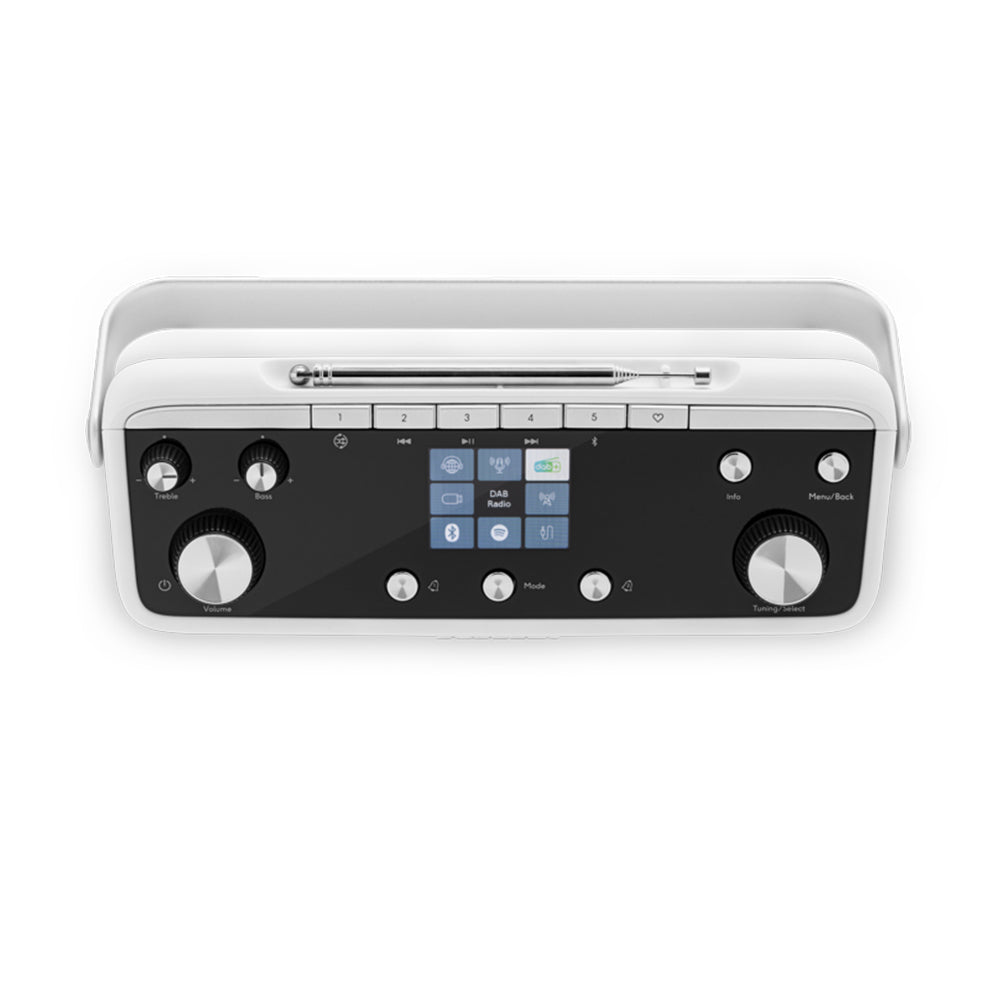 Roberts Stream 219 Internet DAB+ FM Bluetooth Portable Stereo Radio with Spotify - White White