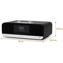 Roberts Stylus Luxe Direct Drive Turntable and Blutune 300L DAB+ BT CD USB Sound System Black HiFi Package