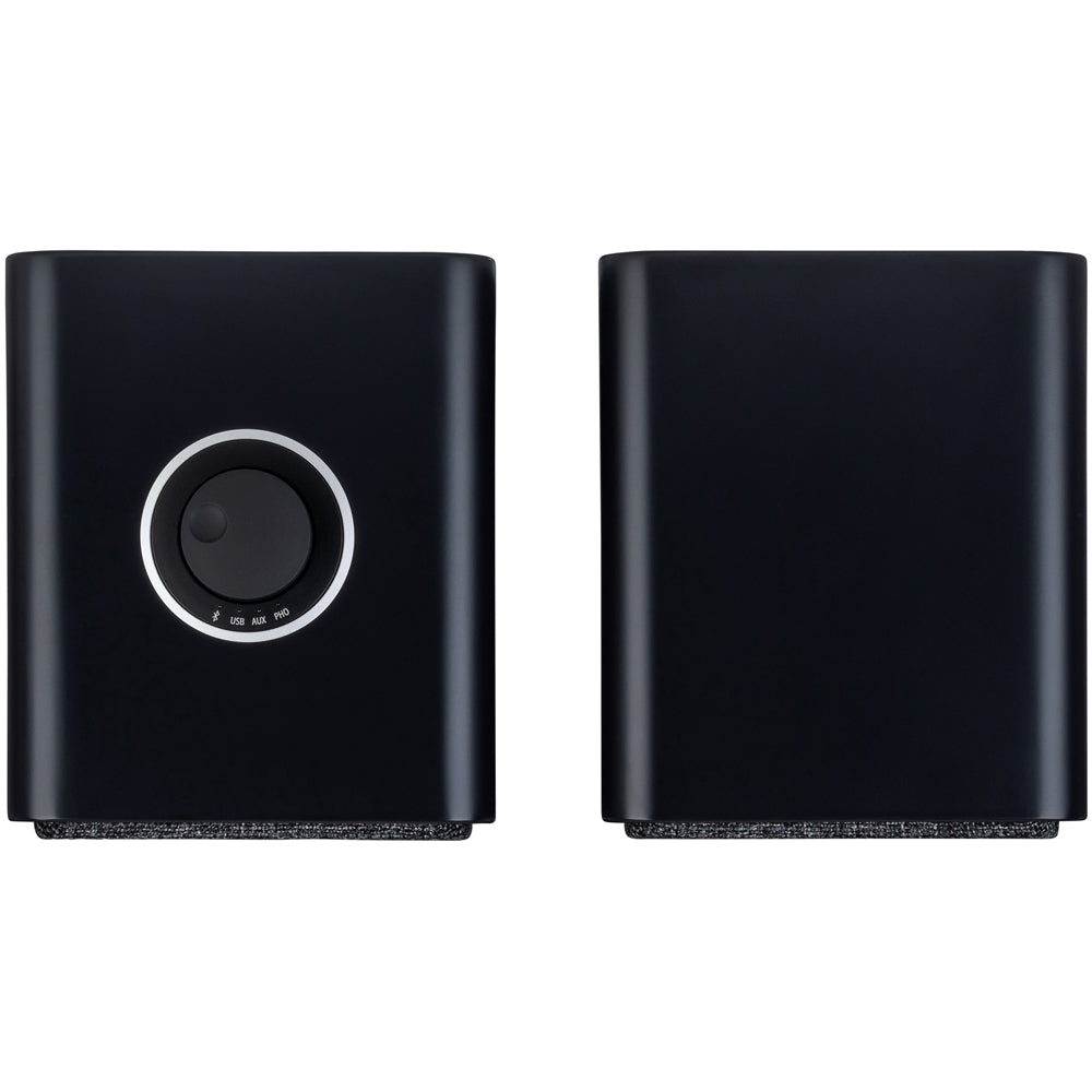 Ruark MR1 MK3 Active Bluetooth Speakers Pair with Built-in MM Phono Preamplifier - Charcoal Black Black