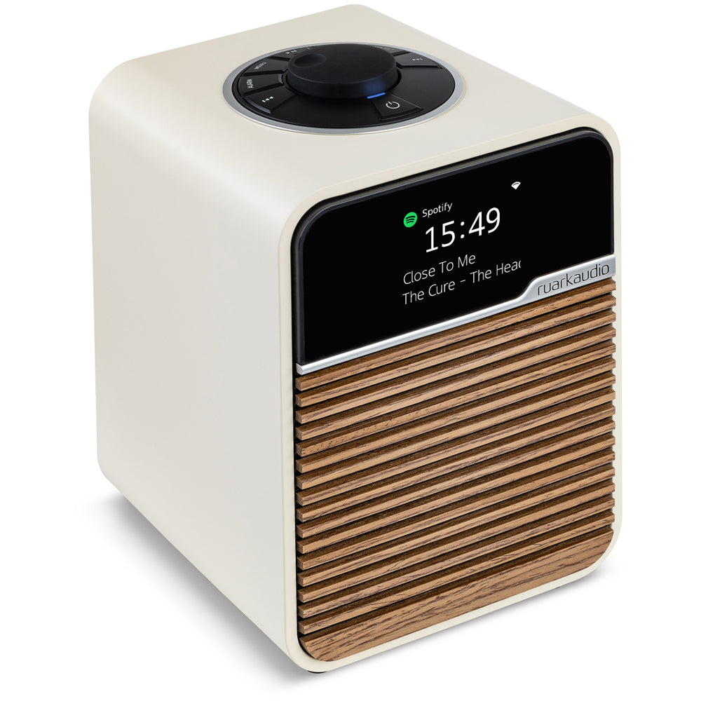 Ruark R1S DAB DAB+ FM Internet Bluetooth WiFi Smart Radio with Remote Bundle - Cream Cream