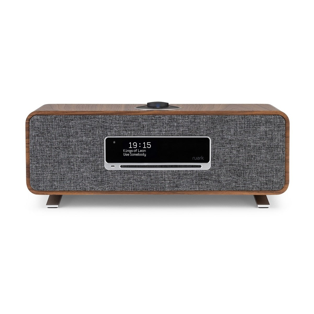 Ruark R3S Music System in Rich Walnut Veneer with Slate Grey Fabric Grille Rich Walnut