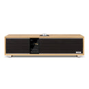 Ruark R410 Anniversary Edition Integrated Music System - White Oak Veneer Cabinet with Ebonised Grille & Ebony Veneer Inlay White Oak