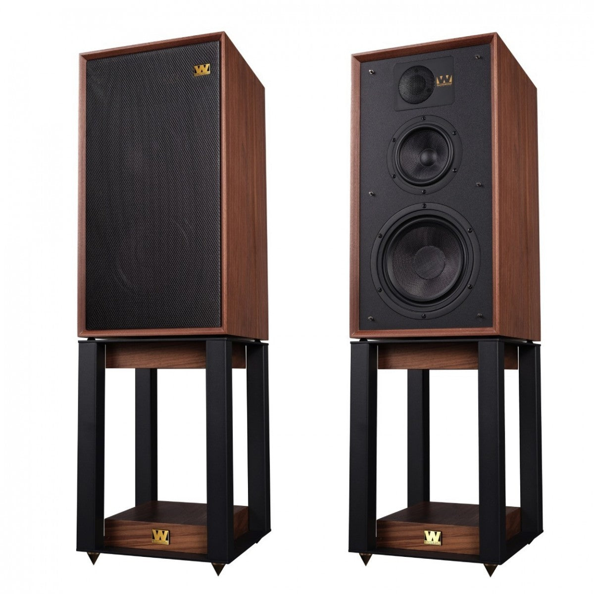 Ruark R610 Music Console and Wharfedale Linton Heritage Standmount Speakers with Matching Stands - Walnut Walnut