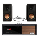 Ruark R610 Music Console with Klipsch RP-500M II Bookshelf Speakers Pair HiFi Package - Black Black