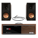 Ruark R610 Music Console with Klipsch RP-600M II Bookshelf Speakers Pair HiFi Package Walnut Walnut