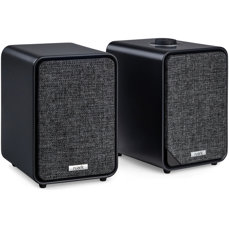 Ruark RS1 Subwoofer with MR1 MK3 Active Bluetooth Speakers Pair Charcoal Black Black