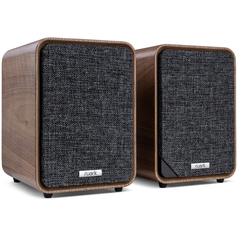 Ruark RS1 Subwoofer with MR1 MK3 Active Bluetooth Speakers Pair Rich Walnut Walnut