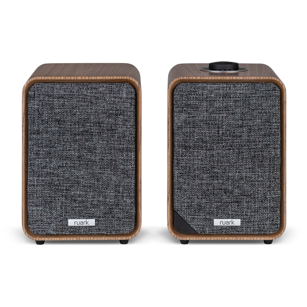 Ruark RS1 Subwoofer with MR1 MK3 Active Bluetooth Speakers Pair Rich Walnut Walnut