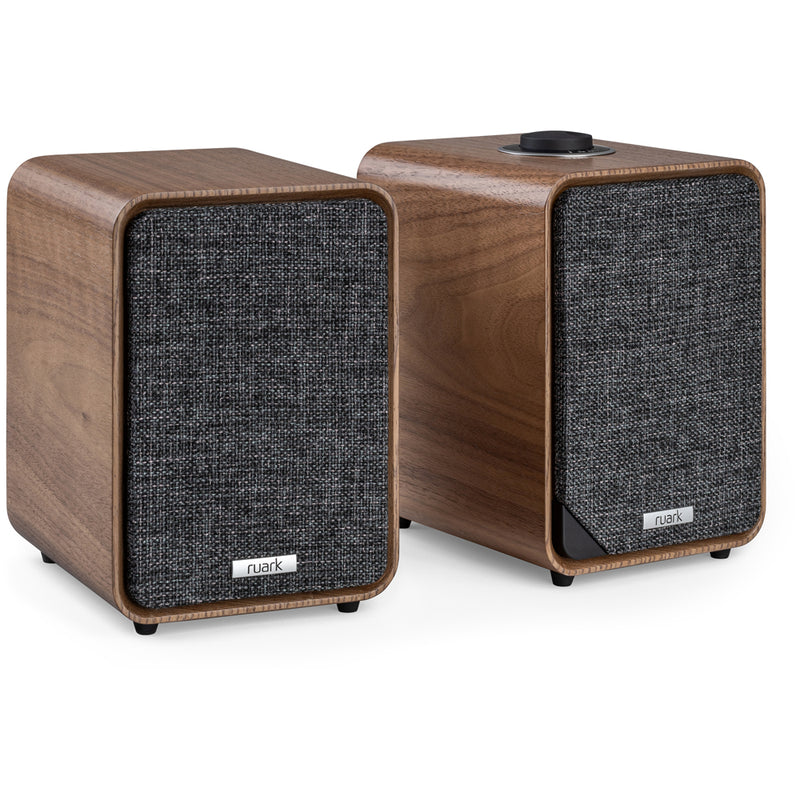 Ruark RS1 Subwoofer with MR1 MK3 Active Bluetooth Speakers Pair Rich Walnut Walnut