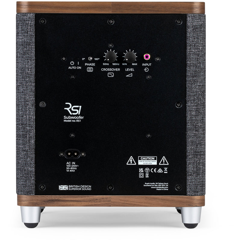 Ruark RS1 Subwoofer with MR1 MK3 Active Bluetooth Speakers Pair Rich Walnut Walnut