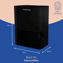 Russell Hobbs RHDH1001B 10L Dehumidifier Black Black