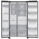Samsung Bespoke AI RS90F66BEFEU Plumbed American Fridge Freezer with Family Hub Black