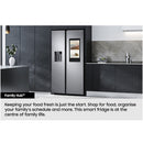 Samsung Bespoke AI RS90F66BETEU Plumbed American Fridge Freezer with Family Hub Silver