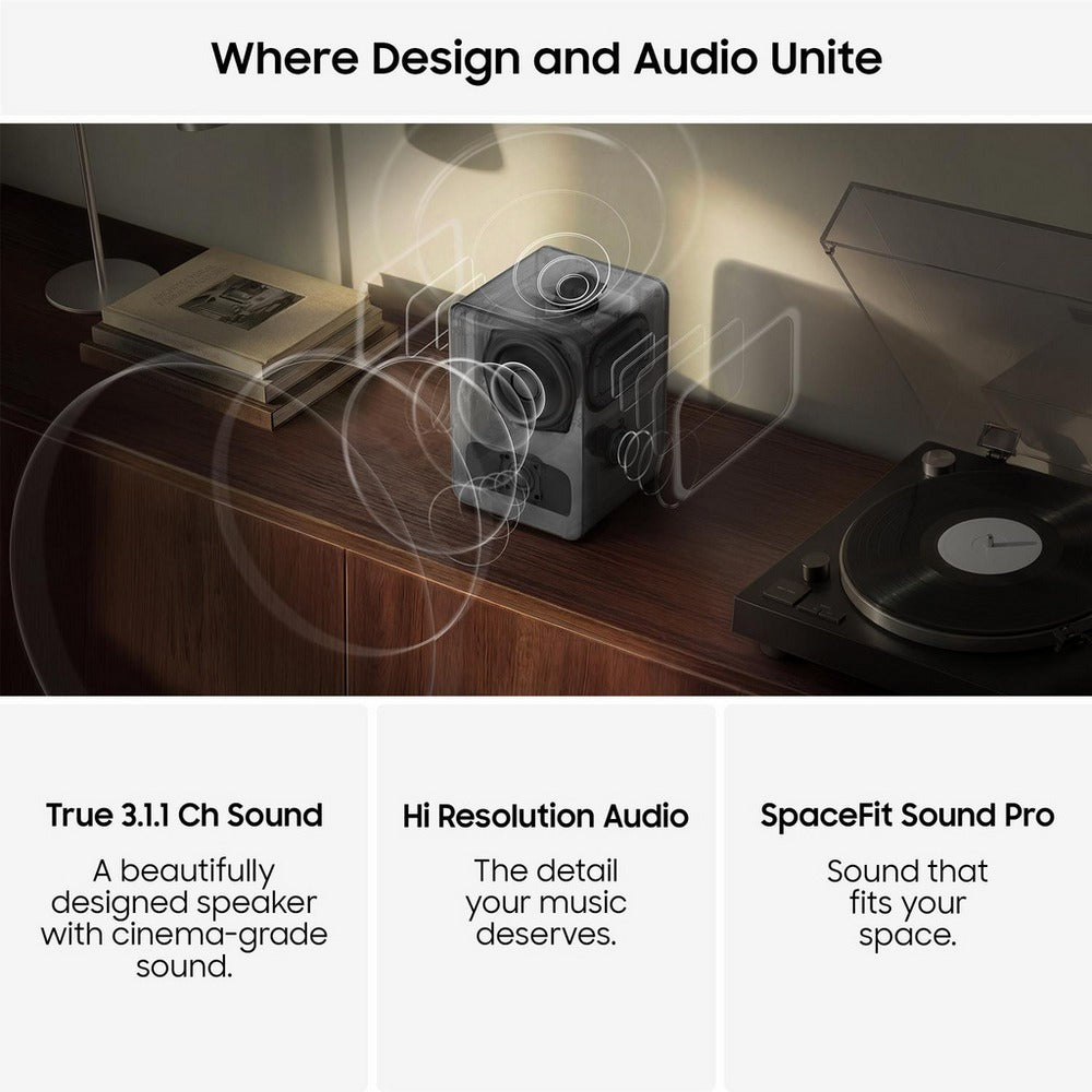 Samsung Music Studio 7 HW-LS70H Multi-Directional Wireless Speakers Black - Pack of 4