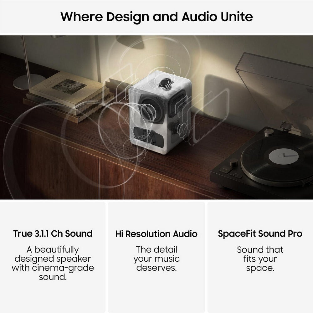 Samsung Music Studio 7 HW-LS71H Multi-Directional Wireless Speakers Pair - White