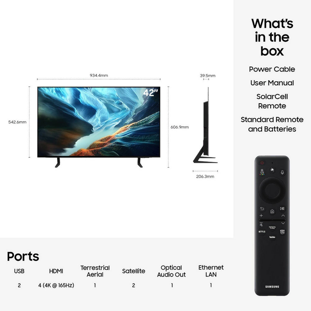Samsung QE42S90HAEXXU 42 Inch S90H 4K OLED Ultra HD HDR AI Smart TV 2026 42 Inch