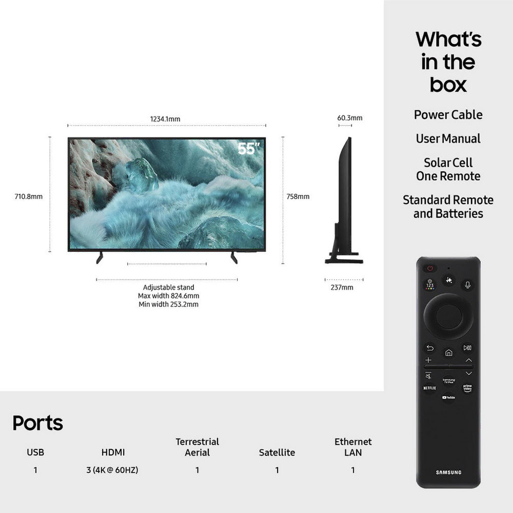 Samsung QE55Q7F2AUXXU 55 Inch Q7F2 4K Ultra HD HDR QLED Vision AI Smart TV 55 Inch