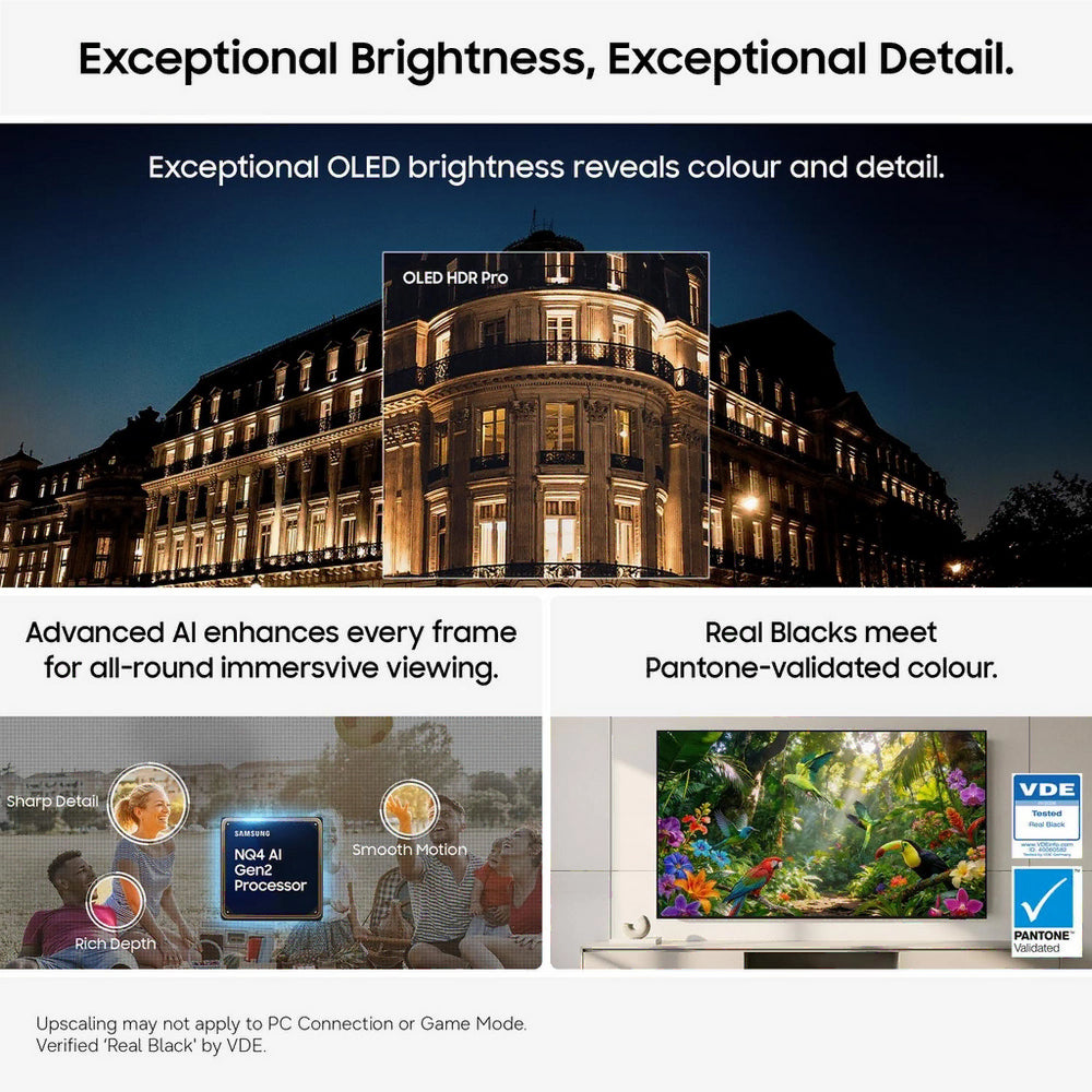 Samsung QE65S95HFTXXU 65 Inch S95H OLED 4K Ultra HD HDR Smart AI TV 2026 65 Inch