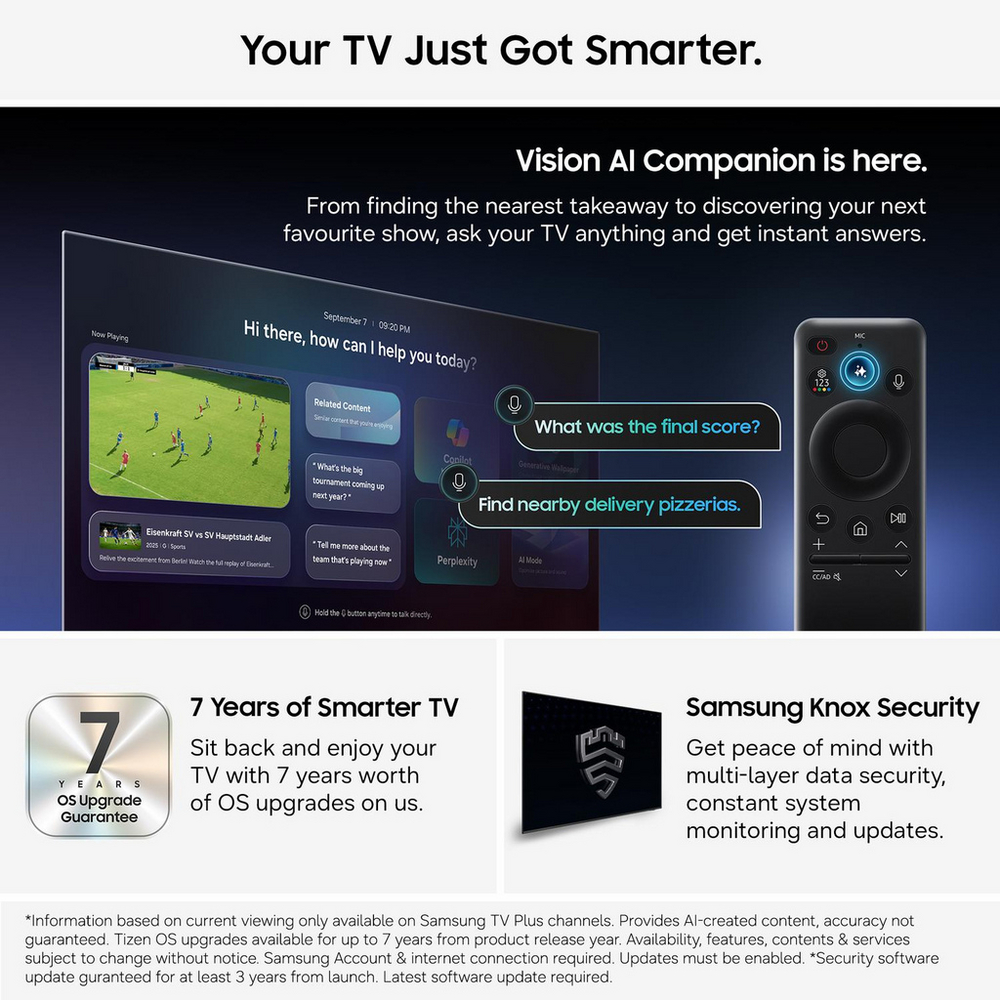 Samsung QE85QN80HAUXXU 85 Inch QN80H QLED Quantum Mini LED 4K Ultra HD HDR Smart AI TV 2026 85 Inch