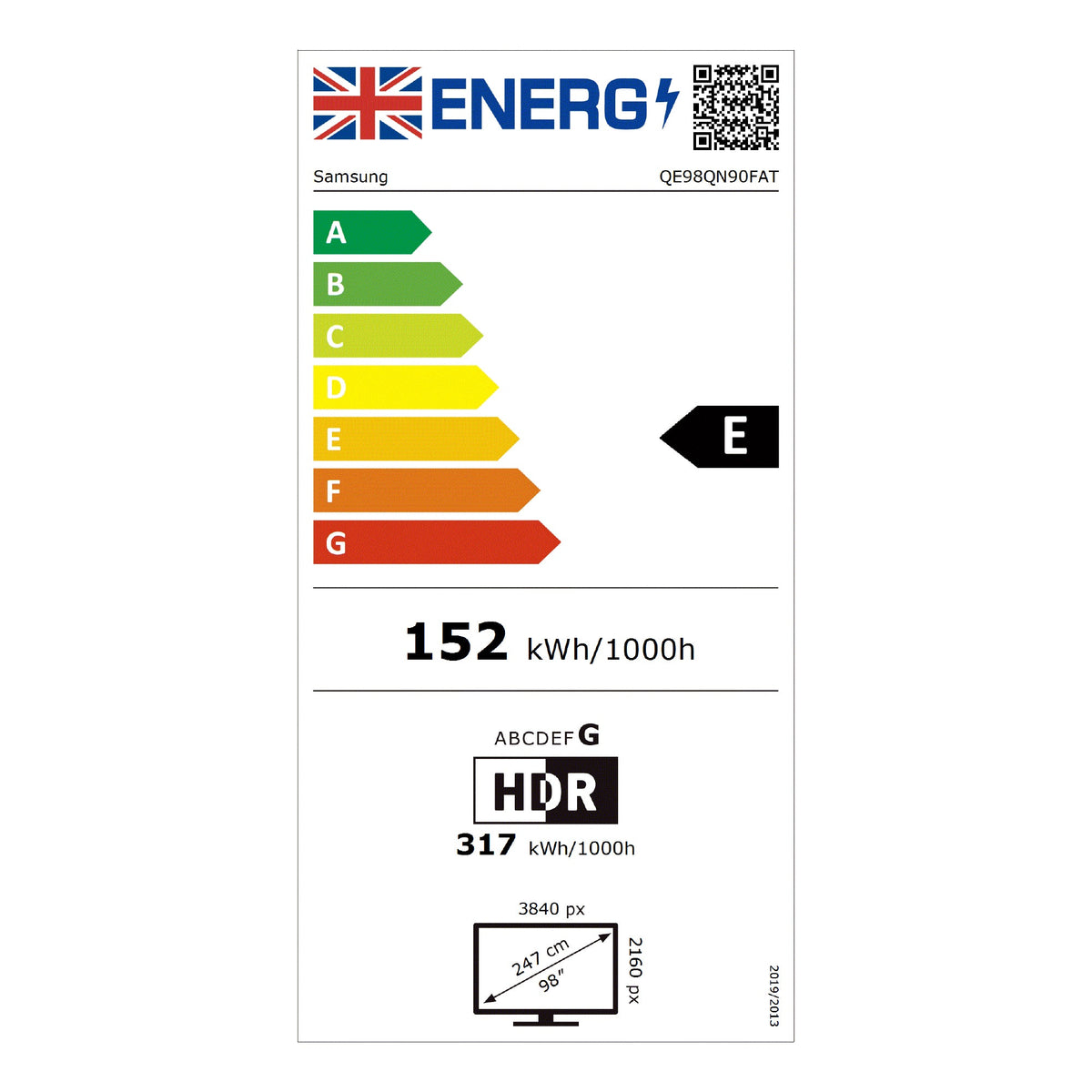 Samsung QE98QN90FATXXU 98 Inch QN90F 4K Neo QLED Ultra HD HDR Smart TV 2025 98 Inch