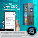 Samsung RB34C632ESAEU 59.5cm 65/35 Split Freestanding Tall Fridge Freezer Silver