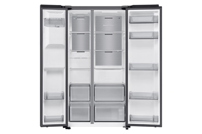 Samsung RS70F64KEFEU Series 6 Bespoke AI 91cm Side by Side American Style Fridge Freezer in Black