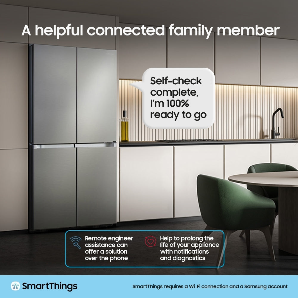 Samsung RS70F65KETEU Series 6 SpaceMax 640L American Style Smart Fridge Freezer - Silver Silver