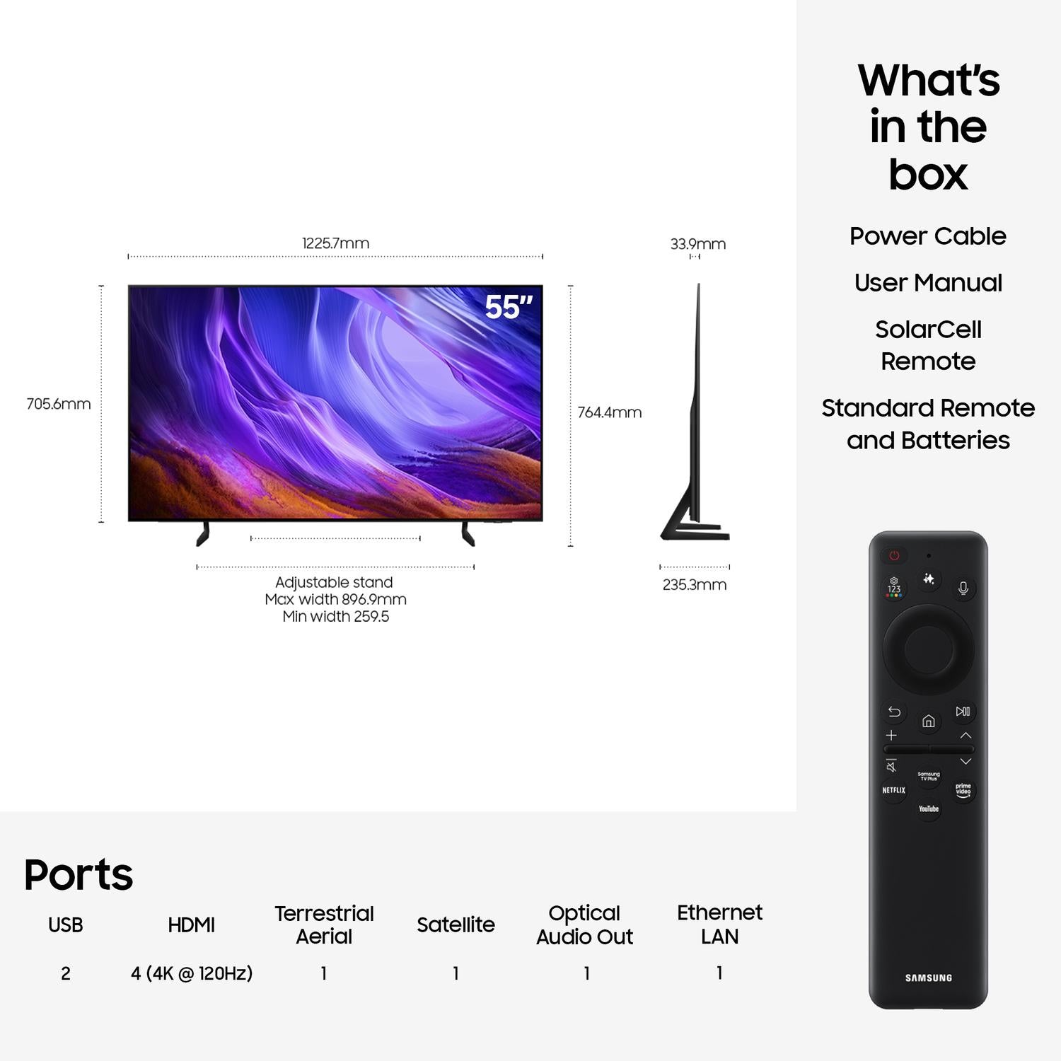 Samsung QE77S85HAEXXU 77 Inch S85H 4K OLED Ultra HD HDR Vision AI Smart TV 2026