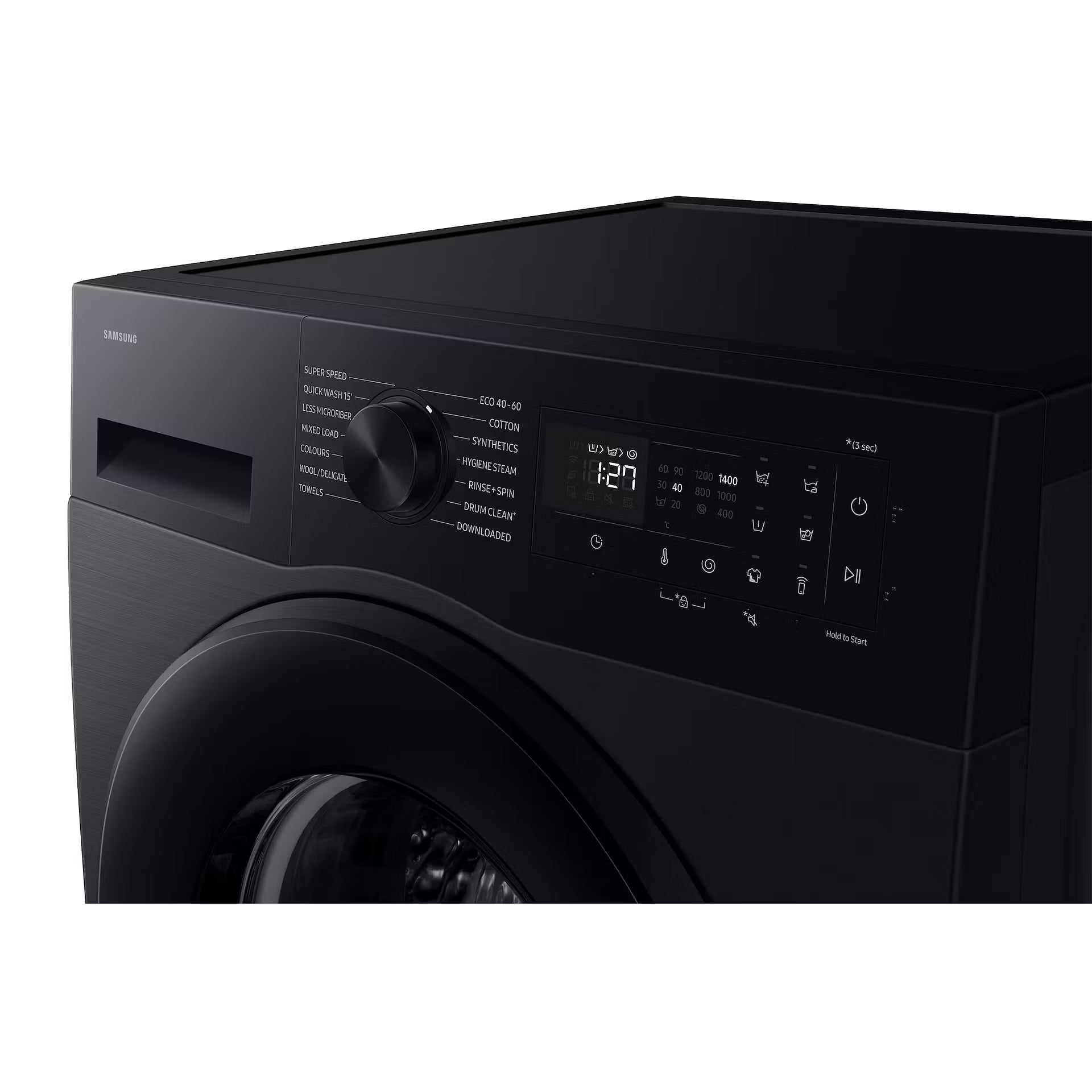 Samsung Series 5 AI Energy WW10FG5U34ABEU 10kg WiFi Connected Washing Machine with 1400 Spin Black - A Rated Black