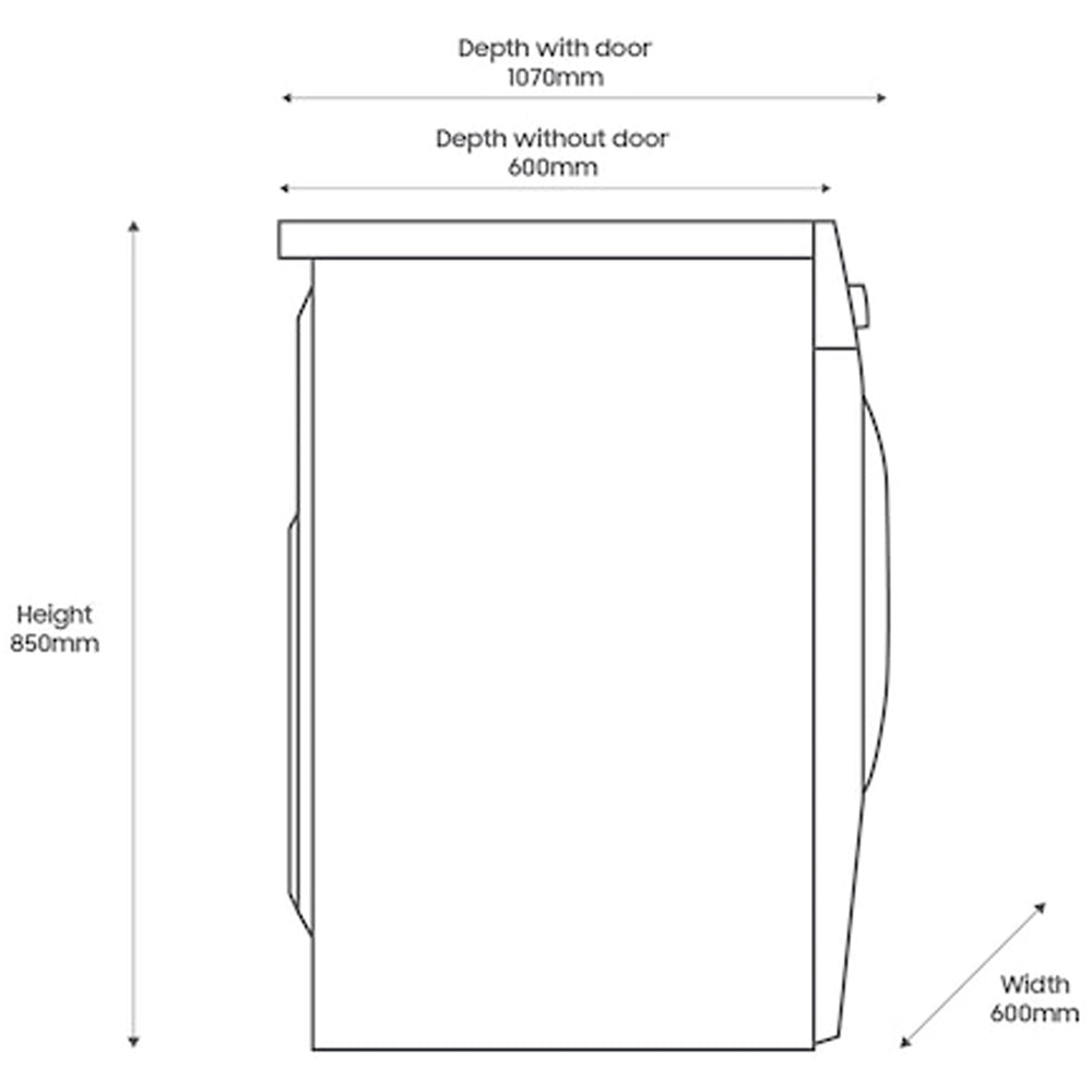 Samsung Series 5 WD11DG5B15BEEU Ecobubble AI Energy 11kg+6kg 1400 Spin Washer Dryer White