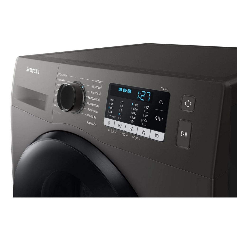 Samsung Series 5 WD80TA046BX/EU Ecobubble AI Energy 8kg+5kg 1400 Spin Washer Dryer Black Black