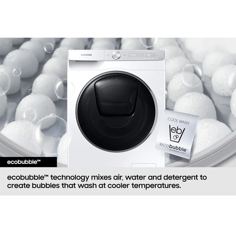 Samsung Series 5 WD80TA046BX/EU Ecobubble AI Energy 8kg+5kg 1400 Spin Washer Dryer Black Black