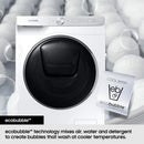 Samsung Series 5 WD90HG5U34BEEU Ecobubble AI Energy 9kg+6kg 1400 Spin Washer Dryer White White