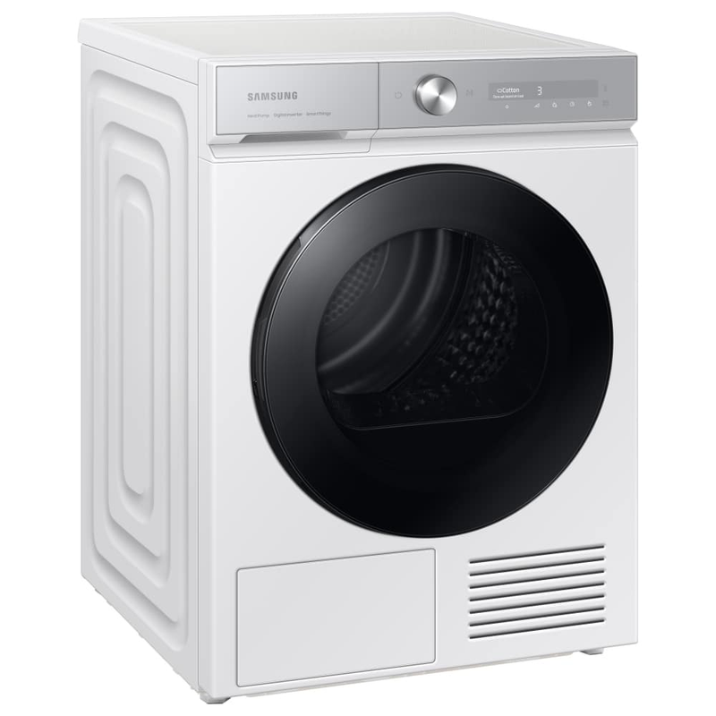 Samsung Series 8 DV90BB9445GHS1 with Optimal Dry 9kg Heat Pump Tumble Dryer White