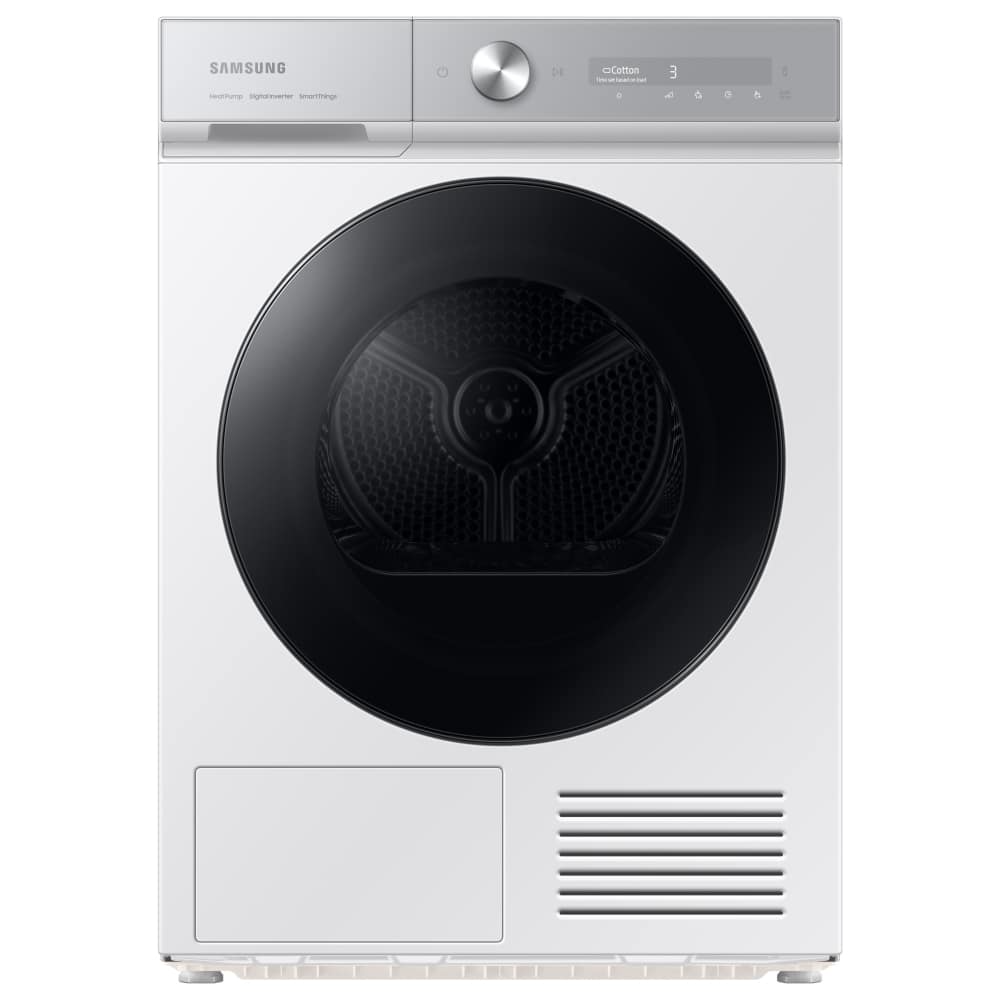 Samsung Series 8 DV90BB9445GHS1 with Optimal Dry 9kg Heat Pump Tumble Dryer White