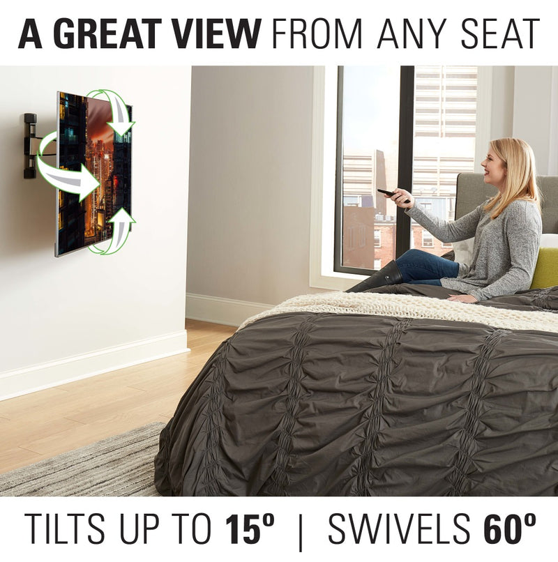 Sanus VMF720-S2 Premium Full Motion TV Wall Mount for 32-55 Inches TVs - Stainless Steel