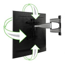 Sanus VMF720-S2 Premium Full Motion TV Wall Mount for 32-55 Inches TVs - Stainless Steel