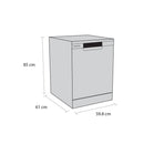 Schonhaus DWSF0115FSBG Freestanding Full Size Dishwasher Graphite with 15 Place Settings Graphite