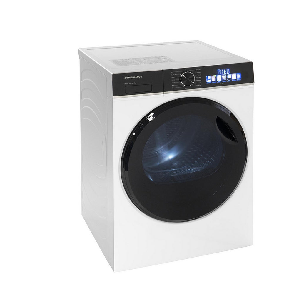 Schonhaus TDSHF018A3W 8kg Heat Pump Tumble Dryer White White