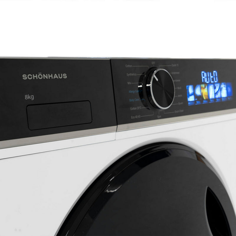 Schonhaus WMSF01814AW 8kg 1400 Spin Freestanding Washing Machine White 8 kg