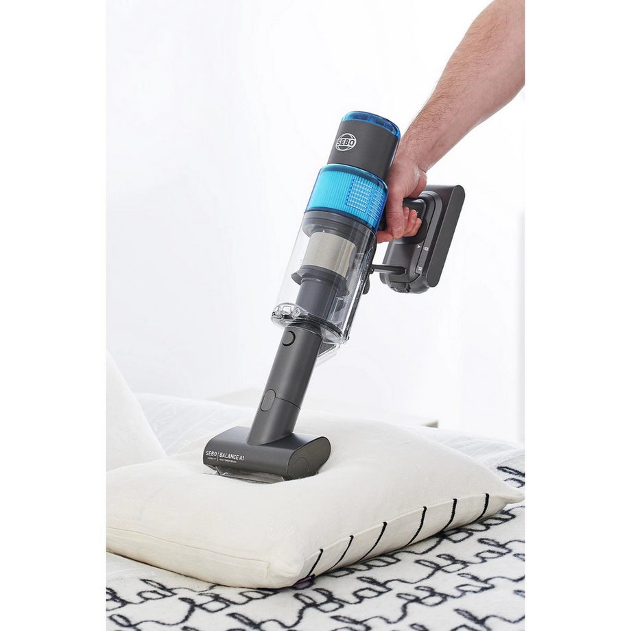 Sebo 95001GB Balance A1 Cordless Stick Vacuum with up to 48 Minutes Run Time - Basalt Grey and Blue