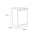 Sensis DWF0110SLEW Freestanding Slimline Dishwasher White with 10 Place Settings