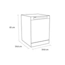 Sensis DWF0114FSDW Freestanding Full Size Dishwasher White with 14 Place Settings